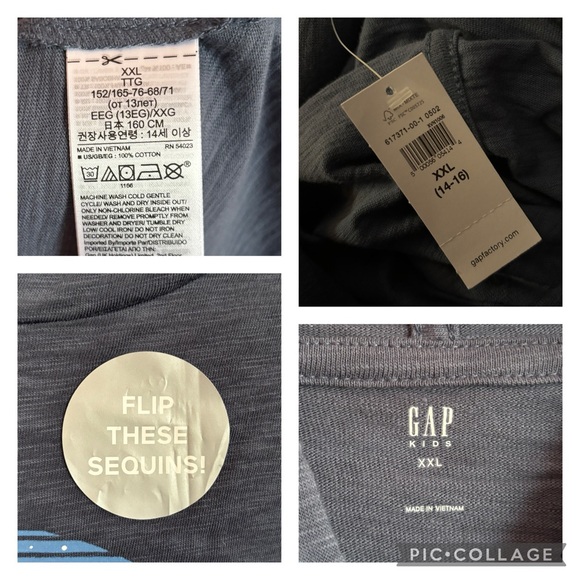 GAP Sequin T-Shirt Hoodie - Picture 3 of 15